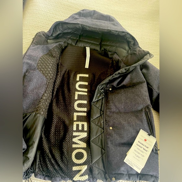 lululemon Wunder Puff Jacket *Wool Size 4 in Heathered Black Night NWT - Picture 5 of 9